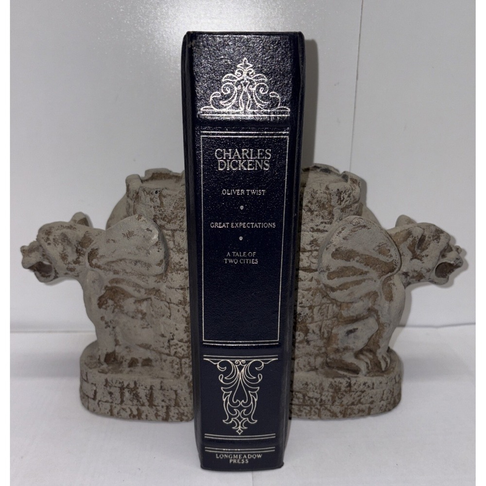 Gargoyle‎ Concrete Stone Bookends Castle Guardian Dragons Medieval
